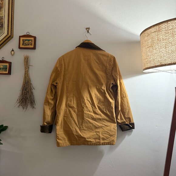 SOLD J. Crew Oarsman Corduroy Collar Tan Barn Jacket Chore Coat Field XS - Picture 3 of 6